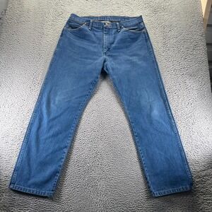 VTG Wrangler 13MWZ Cowboy Cut Jeans Mens 36x30 Blue Denim Tapered Leg Workwear